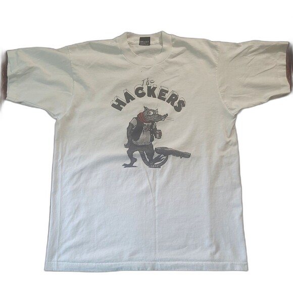 Vtg The Hackers Single Stitch band tee  shirt Screen Stars - Picture 3 of 10